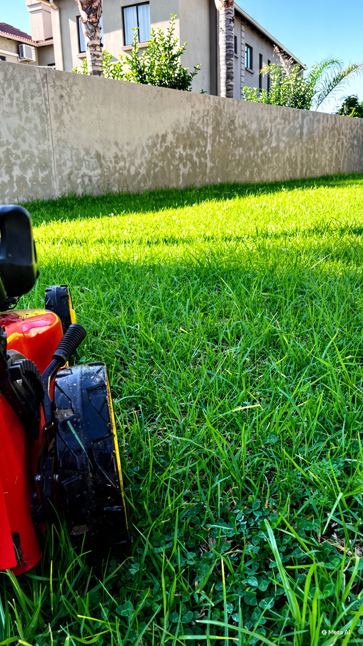 Freshly installed lawn